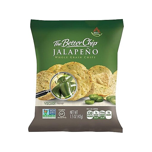 The Better Chip Chips, Jalapeno, 1.5 Oz., 27/Carton (56097) at Staples