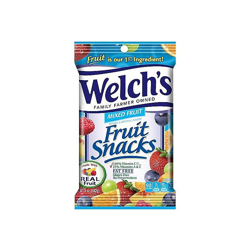 Welch's Gluten Free Mixed Fruit Gummies, 5 oz, 12/Carton (PIM05098) image 1