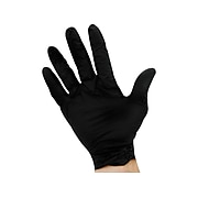 Ambitex N200BLK Nitrile Exam Gloves, Powder Free, Latex Free, Black, XL, 100/Box (NXL200BLK)