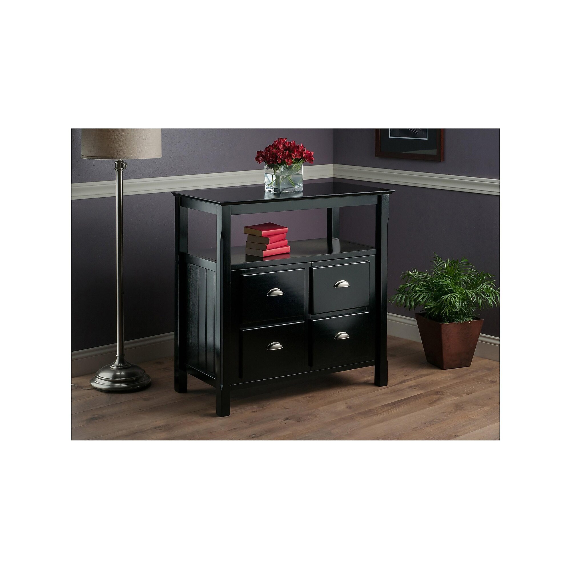 Winsome Timber 36″W Buffet, Black, Each (20236) Sansujyuku sansujyuku.com