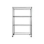 Alera Complete 4-Shelf Metal Unit, 48"W, Anthracite Black (ALESW604818BA)~#|#~sp43802928_sc7