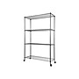 Alera Complete 4-Shelf Metal Unit, 48"W, Anthracite Black (ALESW604818BA)~#|#~sp43802931_sc7