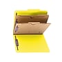 Smead Pressboard Classification Folders with SafeSHIELD Fasteners, 2" Expansion, Letter Size, 2 Dividers, Yellow, 10/Box (14084)~#|#~sp43803061_sc7