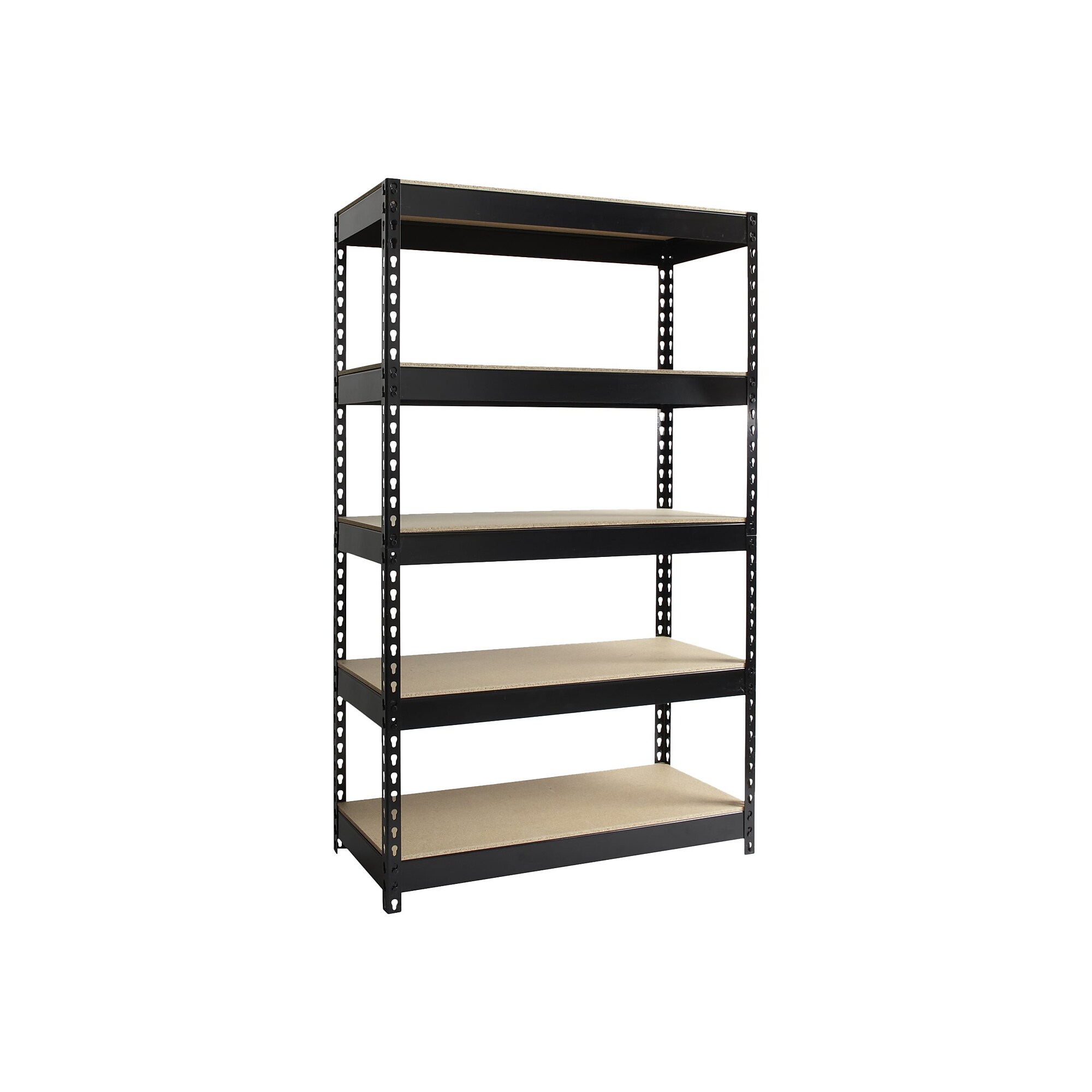 Hirsh 3800 lb. Rivet Series 5-Shelf Metal Unit, 48″W, Black (19454) Sansujyuku sansujyuku.com
