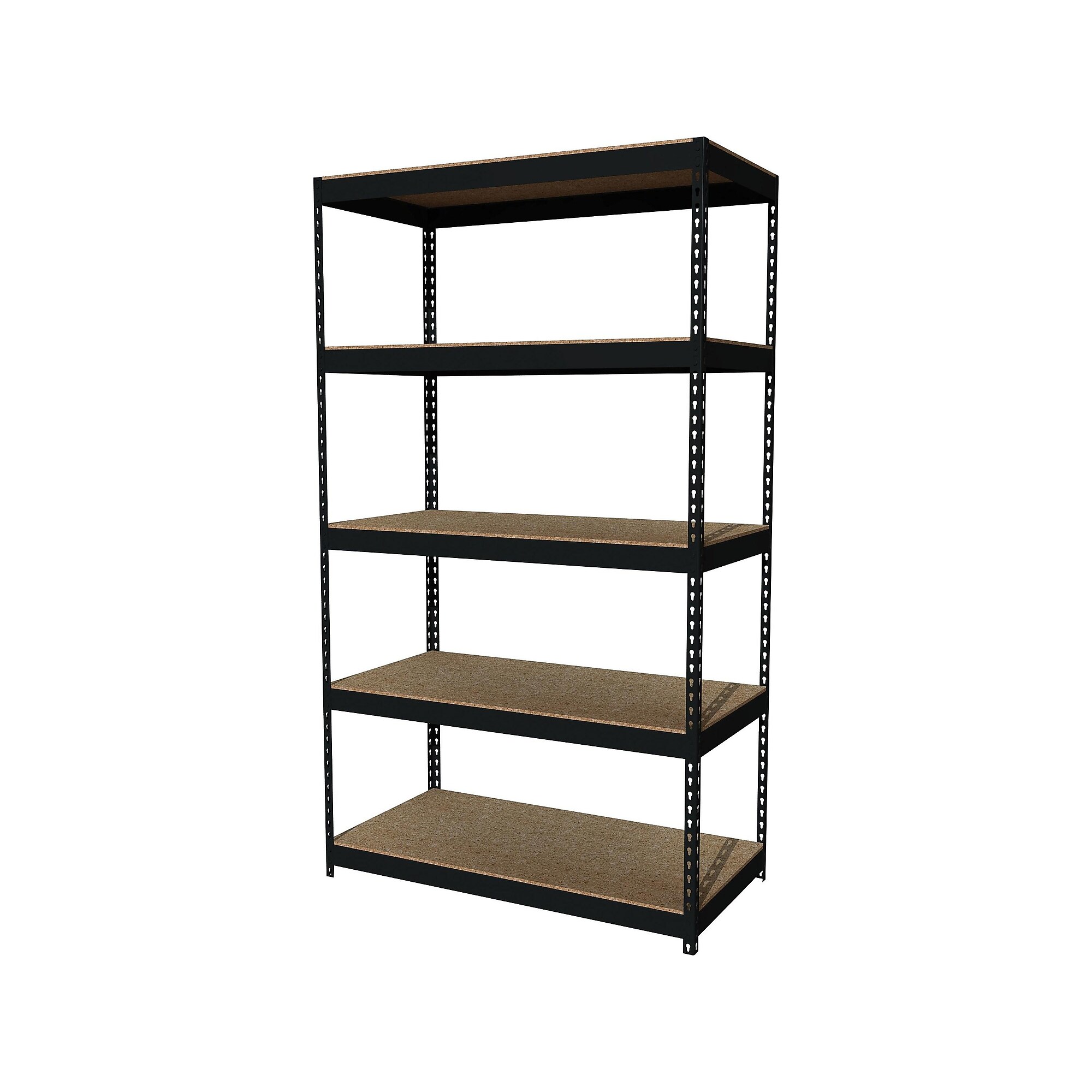 Hirsh 3800 lb. Rivet Series 5-Shelf Metal Unit, 48″W, Black (19454) Sansujyuku sansujyuku.com