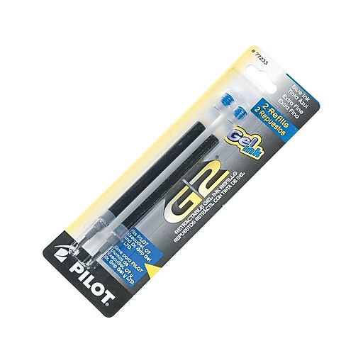 Pilot G2 GelInk Pen Refill, Extra Fine Tip, Blue Ink, 2/Pack (77233