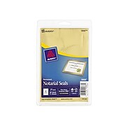 Avery Notarial Seals Inkjet Specialty Labels, 2" Dia., Metallic Gold, 44 Labels Per Pack (5868)