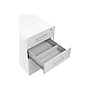 Poppin Stow 3-Drawer Mobile Vertical File Cabinet, Letter/Legal Size, Lockable, 24"H x 15.75"W x 20"D, White/Light Gray (101251)~#|#~sp43803194_sc7