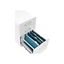 Poppin Stow 3-Drawer Mobile Vertical File Cabinet, Letter/Legal Size, Lockable, 24"H x 15.75"W x 20"D, White/Light Gray (101251)~#|#~sp43803197_sc7