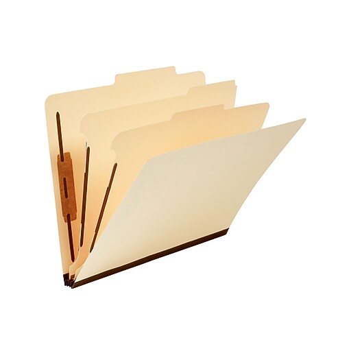 Shop Staples for Staples® Manila Classification Folders, Letter, 2/5Cut Top Tabs, 2 Partitions