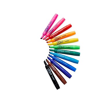 Mr. Sketch Scented Water Based Markers, Chisel, Assorted Colors, 12/Pack (1905069)