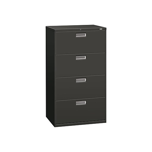 hon brigade 600 series 4 drawer lateral file, charcoal,letter/legal
