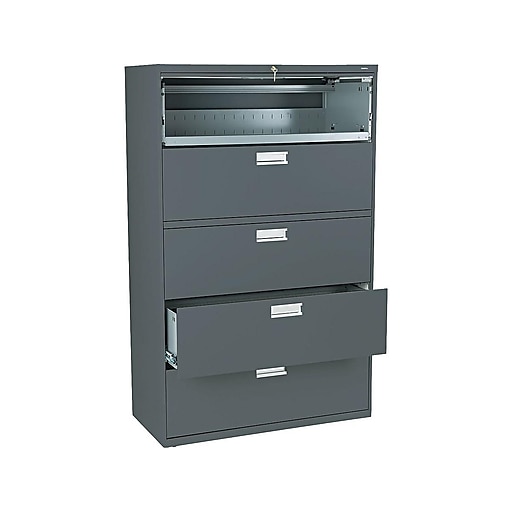 hon brigade 600 series lateral file cabinet, a4/legal/letter, 5