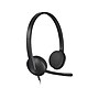 Logitech H340 Computer Headset, Over-the-Head, Black (981-000507)~#|#~sp43803569_sc7