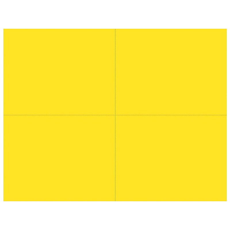 Great Papers 4-Up Matte Postcards, 5.5" x 4.25", Bright Yellow, 200/Pack (951840) image 1