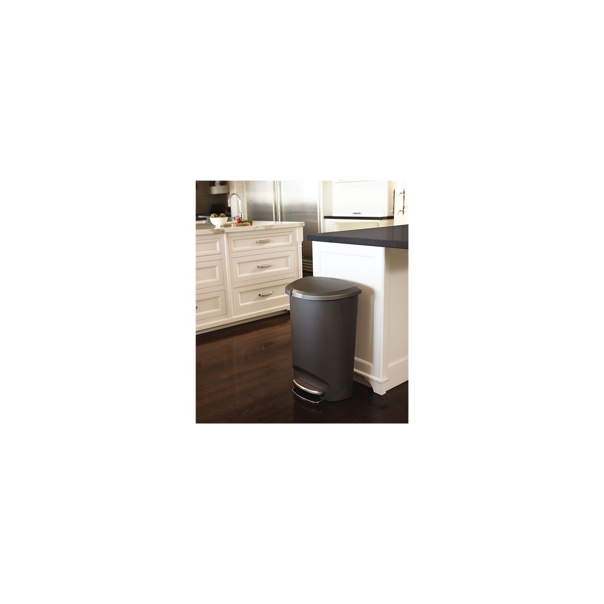 simplehuman Indoor Step Trash Can, Gray Plastic, 13 Gal. (CW1357) Sansujyuku sansujyuku.com