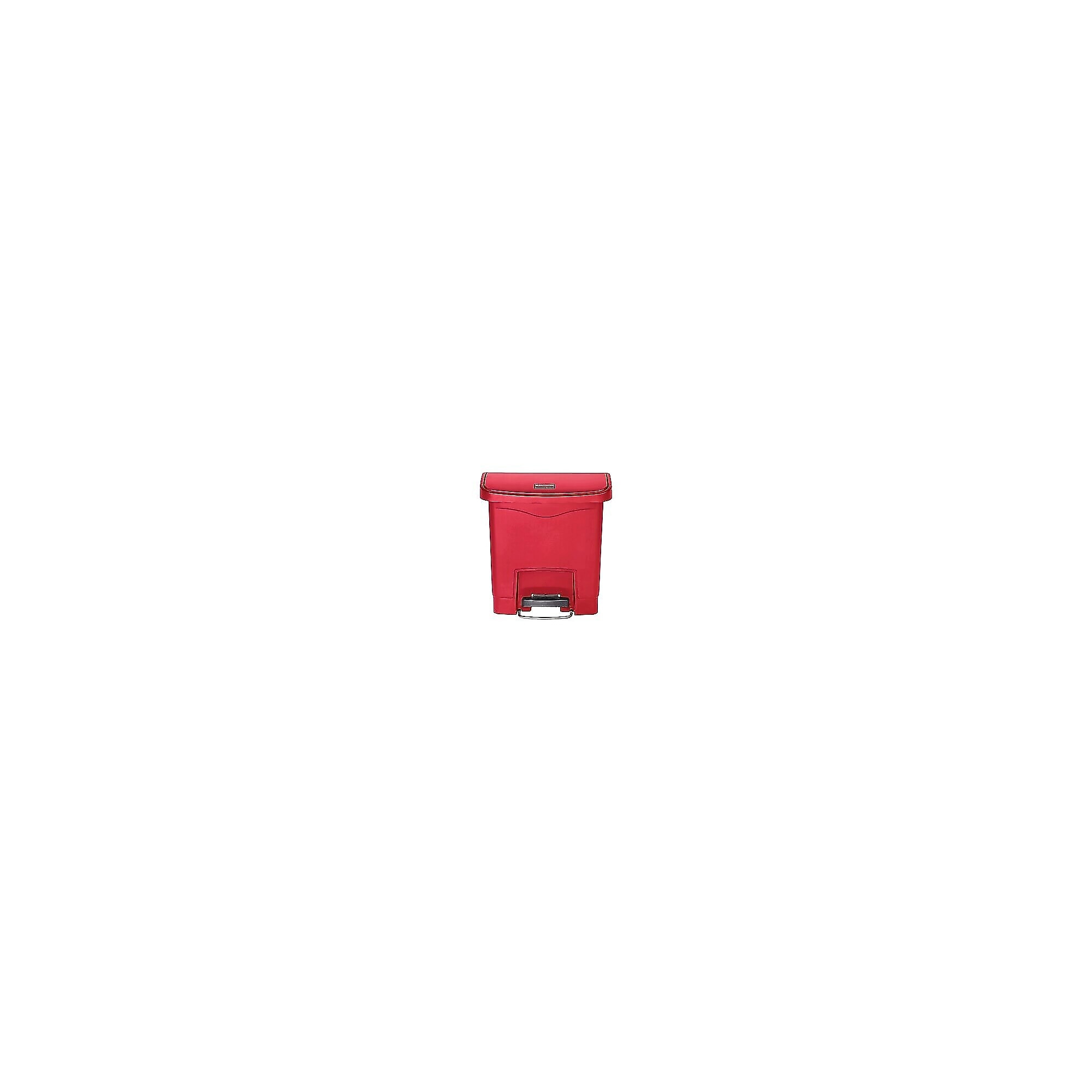 Rubbermaid Slim Jim Step-On Indoor Step Trash Can, Red Resin, 4 Gal. (1883563) Sansujyuku sansujyuku.com