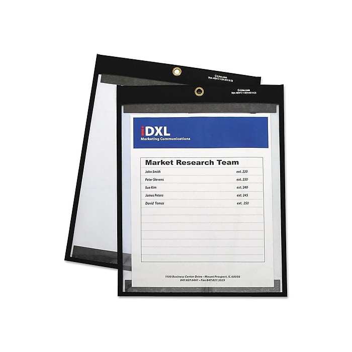 C-Line Magnetic Stitched Job Ticket Holder, 9 C-Line Magnetic Stitched Job Ticket Holder, 9