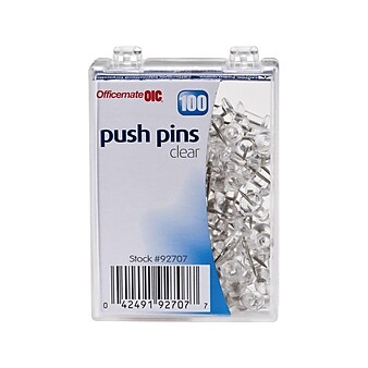 Brilliant Basics Push Pin 50 Pack - Clear