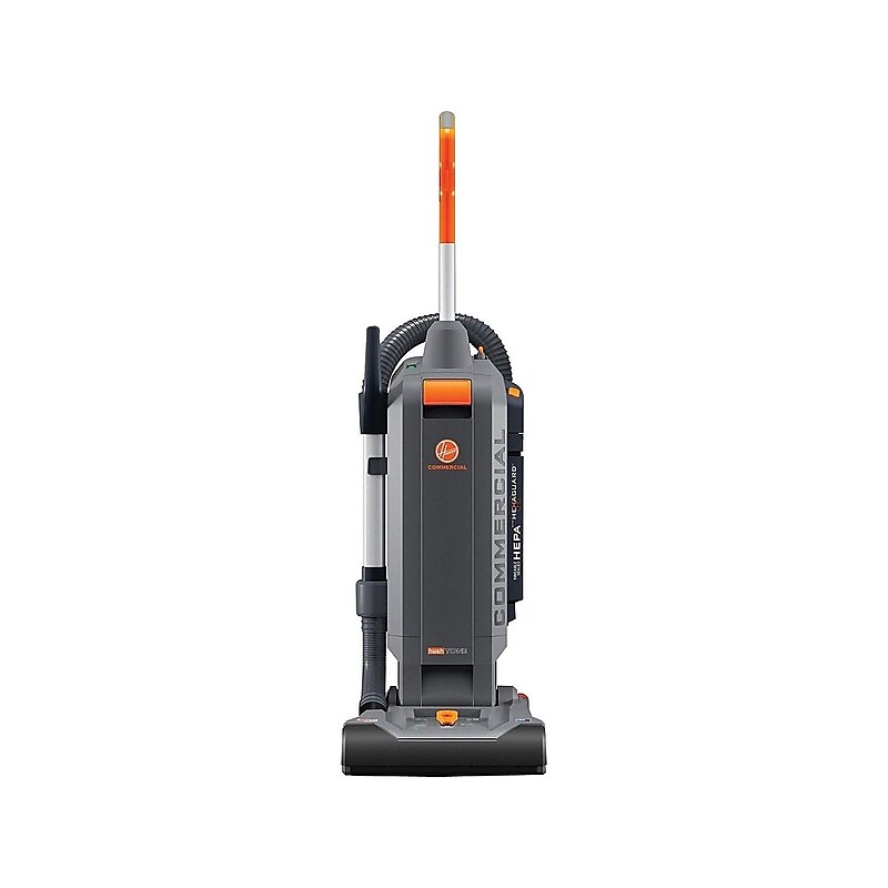 Hoover Commercial HUSHTONE 13+ Upright Vacuum, Gray/Orange (CH54113) image 1