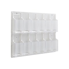 Safco Reveal Brochure Holder, Clear Plastic (5604CL) | Staples