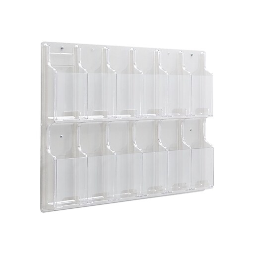 Gould Plastics Reveal Brochure Holder, Clear Plastic (5604CL) Staples