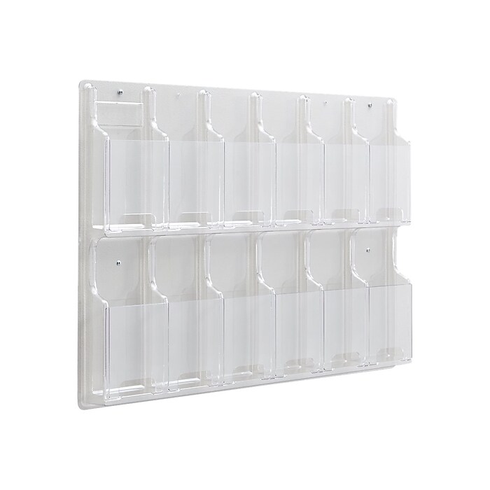 Safco Reveal Brochure Holder, Clear Plastic (5604CL) | Staples