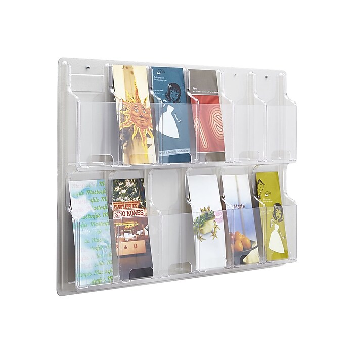 Safco Reveal Brochure Holder, Clear Plastic (5604CL) | Staples