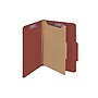 Smead Pressboard Classification Folders, 2" Expansion, Letter Size, 1 Divider, Red, 10/Box  (13775)~#|#~sp43804302_sc7