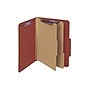 Smead Pressboard Classification Folders, 2" Expansion, Letter Size, 2 Dividers, Red, 10/Box (14075)~#|#~sp43804512_sc7