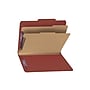 Smead Pressboard Classification Folders, 2" Expansion, Letter Size, 2 Dividers, Red, 10/Box (14075)~#|#~sp43804513_sc7