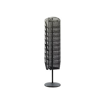 Safco Onyx Metal Magazine Stand, 66" x 16.5", Black (5577BL)