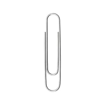 ACCO Premium Paper Clips Smooth #1 Silver 100/Box 10 Boxes/Pack 72360 50505723607 