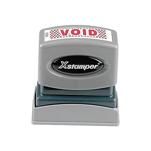 Shachihata Inc Xstamper "VOID" PreInked Title Stamp, Red, 1/2" x 1 5/8