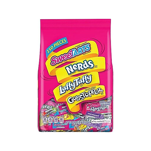 Wonka Assorted Bulk Pack Chewy Candy, 48 oz., 150 (NES96445) Staples