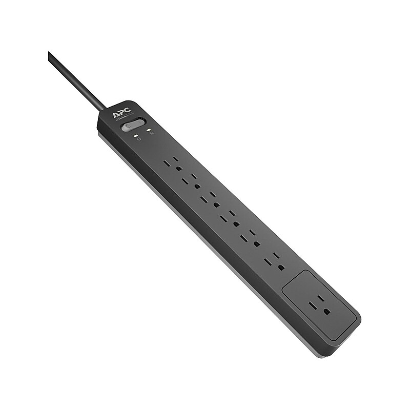 APC Essential Surgearrest 7 Outlets Surge Protector, 6' Cord (PE76) image 1