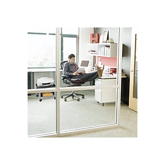 Safco Scoot Underdesk Metal Mobile Printer Stand with Lockable Wheels, Black/Silver (1855BL)