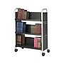 Safco Scoot 3-Shelf Metal Mobile Book Cart with Lockable Wheels, Black (5336BL)~#|#~sp43805262_sc7