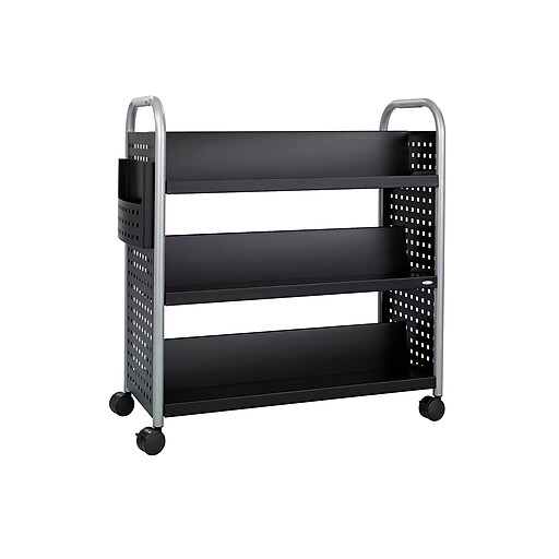 Safco ® Scoot Book Carts Steel, Black at Staples