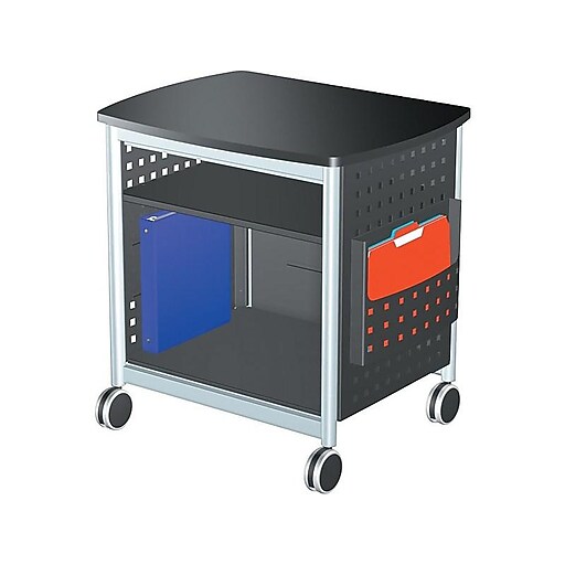 Safco Scoot Metal Mobile Printer Stand with Lockable Wheels, Gray