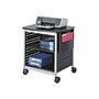 Safco Scoot Metal Mobile Printer Stand with Lockable Wheels, Gray (1856BL)~#|#~sp43805278_sc7