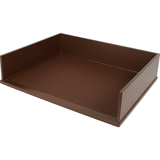 Victor® Wood Desk Accessories, Stacking Letter Tray, Mocha Brown at Staples