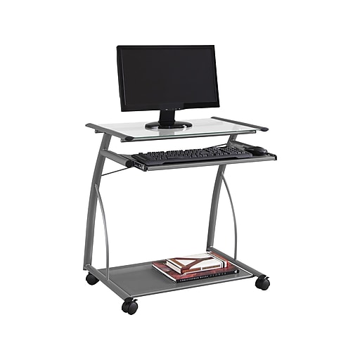 Shop Staples For Easy2go Metal And Glass Computer Cart