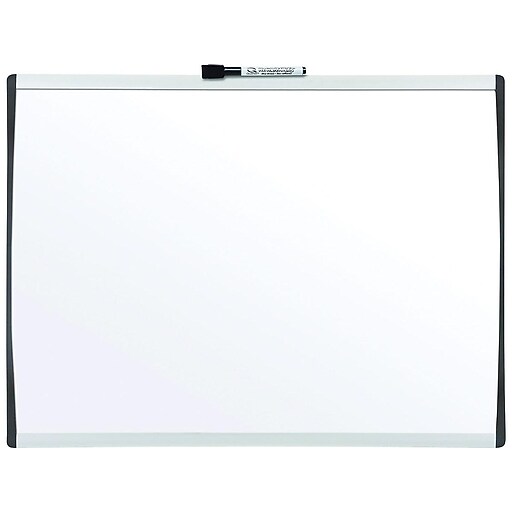 Staples Steel DryErase Whiteboard, Silver/Black, 1.5' x 2