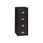 FireKing Classic 4-Drawer Vertical File Cabinet, Fire Resistant, Letter, Black, 25.06"D  (4-1825-CBL)~#|#~sp43805826_sc7