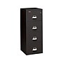 FireKing 2 Hour Rated 4-Drawer Vertical File Cabinet, Fire Resistant, Letter, Black, 31.19"D (4-1956-2BL)~#|#~sp43805846_sc7
