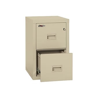 FireKing Turtle 2-Drawer Vertical File Cabinet, Fire Resistant, Letter/Legal, Beige, 22.13"D DOCK (2R1822-CPA)
