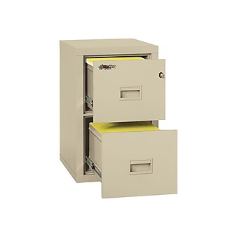 FireKing Turtle 2-Drawer Vertical File Cabinet, Fire Resistant, Letter/Legal, Beige, 22.13"D DOCK (2R1822-CPA)