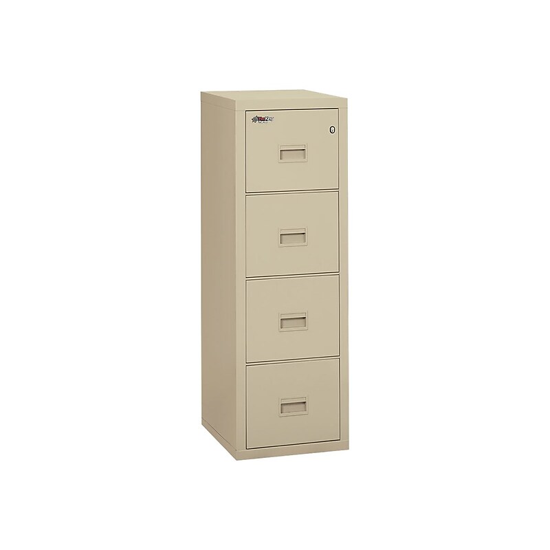 FireKing Turtle 4-Drawer Vertical File Cabinet, Fire Resistant, Letter/Legal, Beige, 22.13"D  (4R1822-CPA) image 1