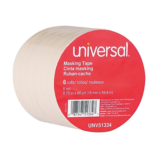Shop Staples for General Purpose Masking Tape, 3/4" x 60 yds., Beige, 6